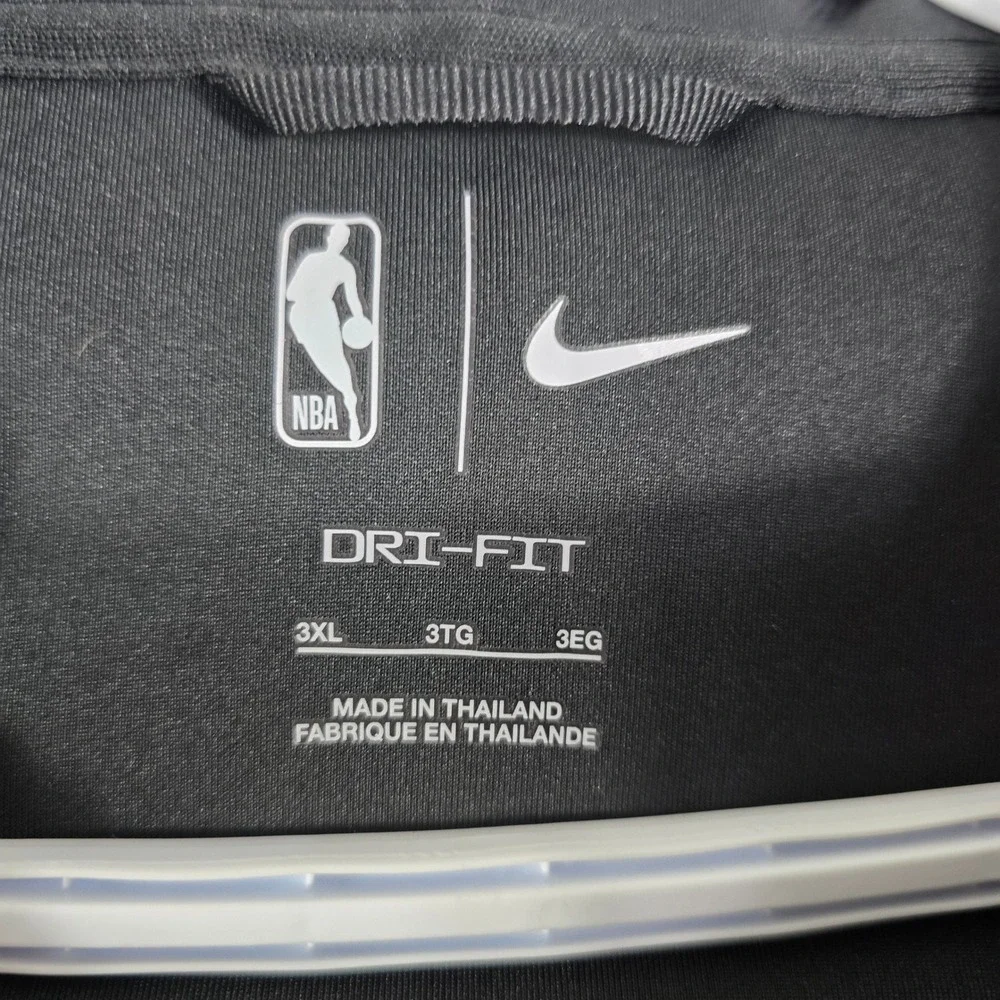 Nike Brooklyn Nets NBA Dri-FIT Full Zip Hoodie Black Mens 3XL DB1020-010